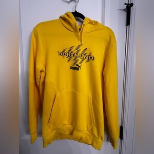 Puma Borussia Dortmund BVB 09 Yellow Hoodie Men’s Medium Soccer Pullover